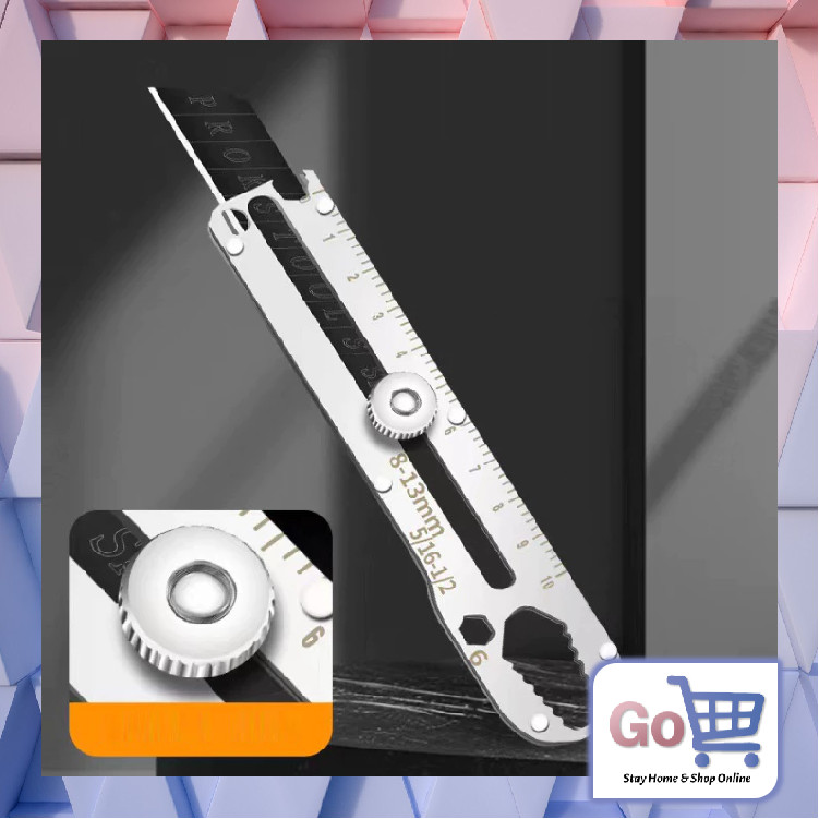 

Go - 1230 Cutter Stainless / Pembuka Tutup Botol / Alat Pemotong Multifungsi / Pisau Cutter