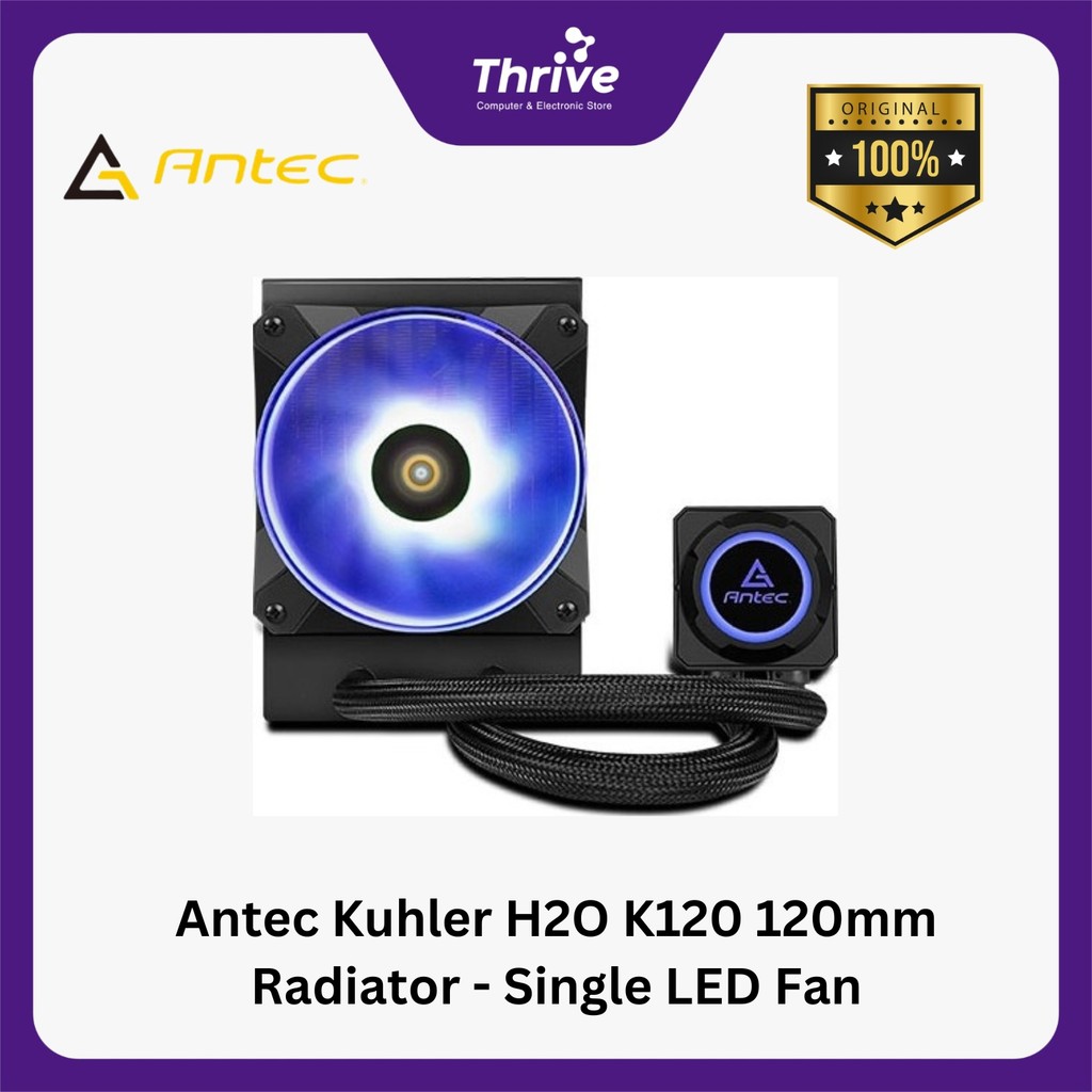 Antec Kuhler H2O K120 120mm Radiator - Single LED Fan