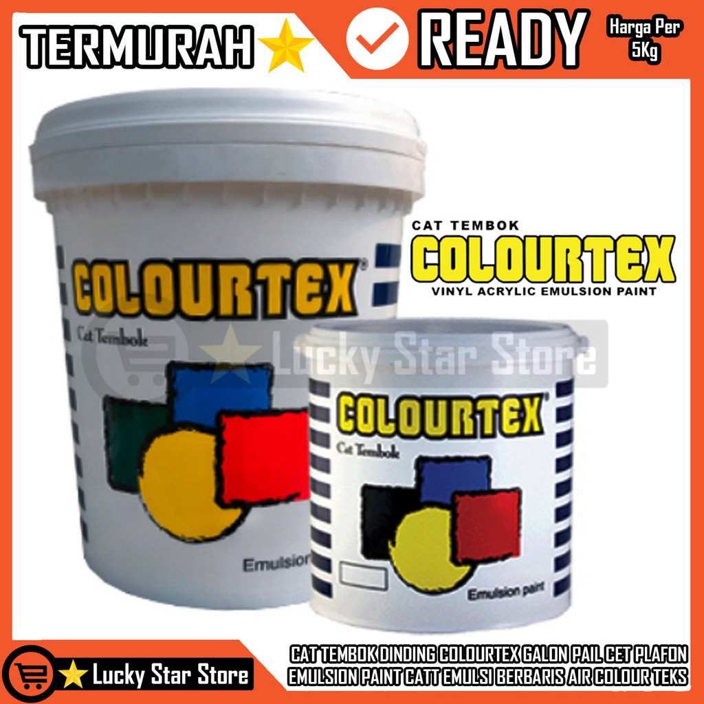 Colourtex Cat Tembok Galon 5kg Cet Dinding 5 Kg Colorteks Colourtek Interior Dalam Ruang Luar Exteri