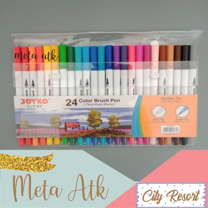 

best -Dual Brush Pen Joyko 24 Warna CLP-07