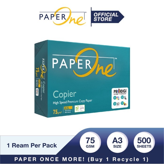 

best -PaperOne Kertas A3 75gr Copier 1 Rim (500 lembar) Kertas HVS