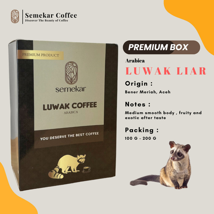 

PROMO TERBAIK!!!! Kopi Luwak liar Coffee Arabica Specialty | Hampers Kado gift box set - Fine/ Halus, 200 gram