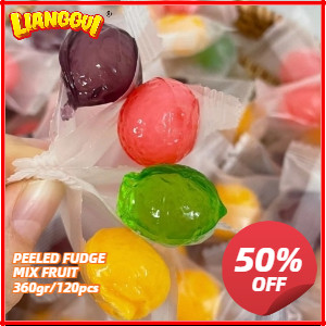 

[HALAL] Penjual kualitas HALAL LIANGGUI PEELED FUDGE 360gr/ LIANG GUI PERMEN LUNAK ANEKA RASA BUAH/ JERUK/ STROBERI/ JAGUNG/ MANGO/ MANGGA/ LIANGGUI