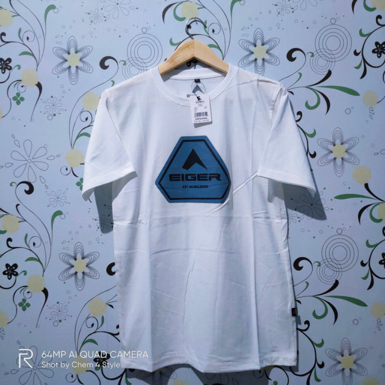 T-Shirt Kaos Baju skena cowok eiger 1 Kasual COD Lengan Pendek CETAK