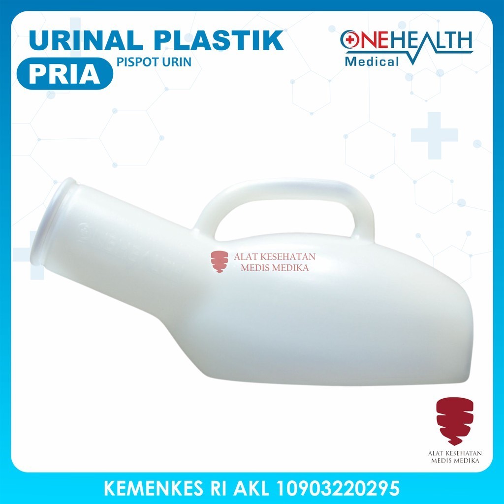 Pispot Urinal Pria Tempat Buang Air Kecil Dewasa Wadah Pipis Kencing Urin Plastik Laki-Laki OneHealt