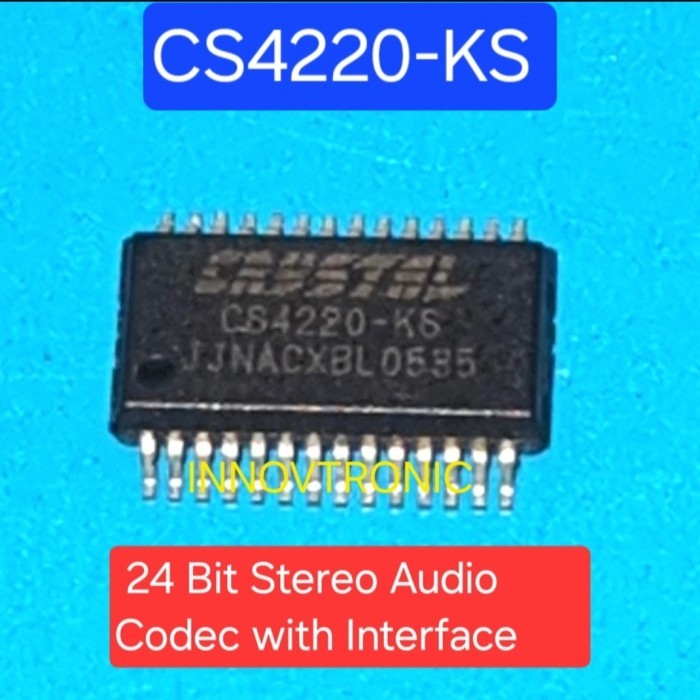 CS4220-KS CS4220 SSOP28  Crystal Cirrus Logic 24Bit Stereo Audio Codec 3V Interface