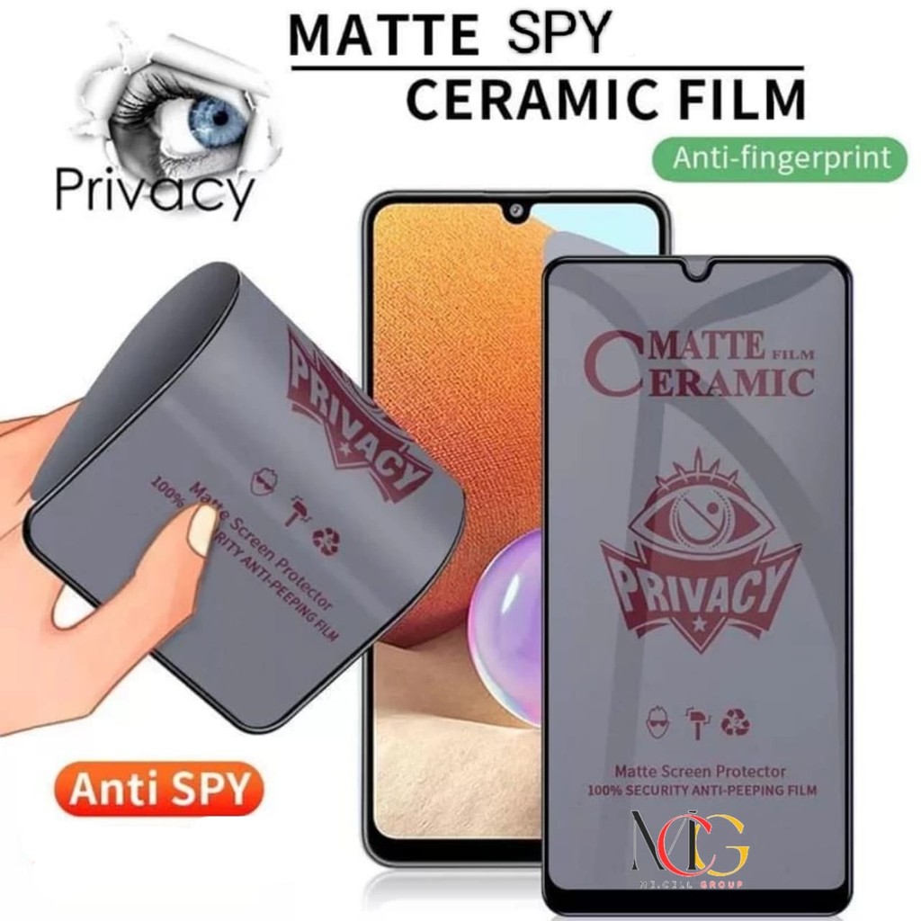 Ceramic Matte Spy Samsung M22 M32 M32 5G M42 M52 M62 M23 M33 M53 M34 M54 M35 M55 M55s Anti Gores Spy