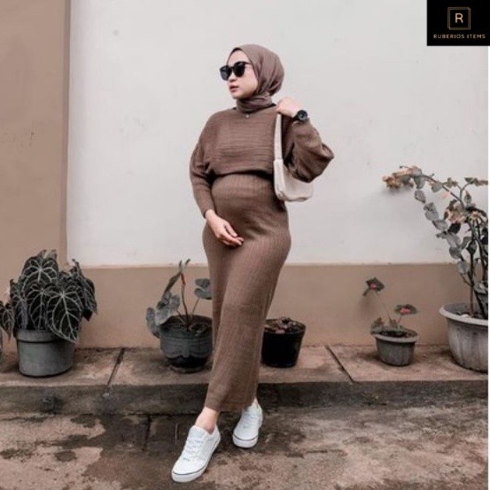 [PREMIUM] One Set Batwing Rajut // Setelan Rajut Batwing // One Set Knit Batwing // R.3/S-1,3