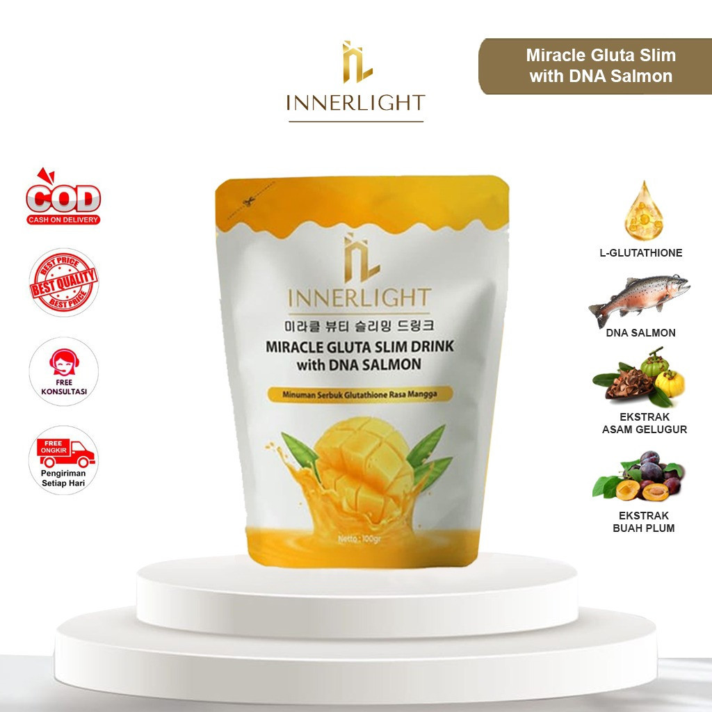 

Suplement diet sehat minuman serat terbaik miracle gluta slim drink dna salmon by INNERLIGHT COD