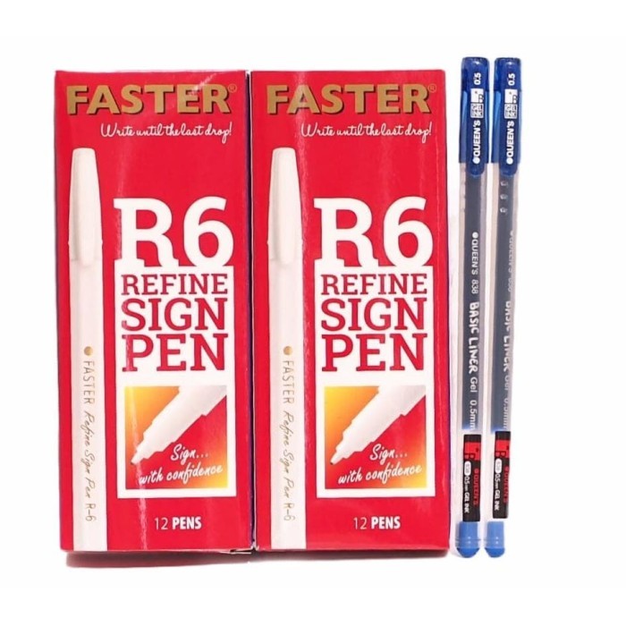 

BEST[PROMO] Faster Bundling- 2 lusin Faster R6 + 2 pcs Queen gel blue