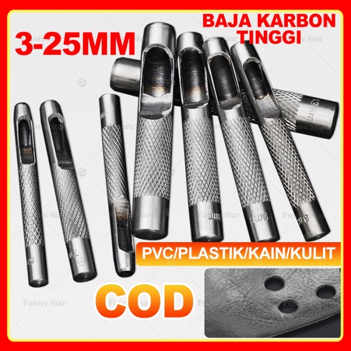 

Pelubang Pembolong Plong Sabuk Bulat Gasket Kulit Hollow Punch Leather - 3mm