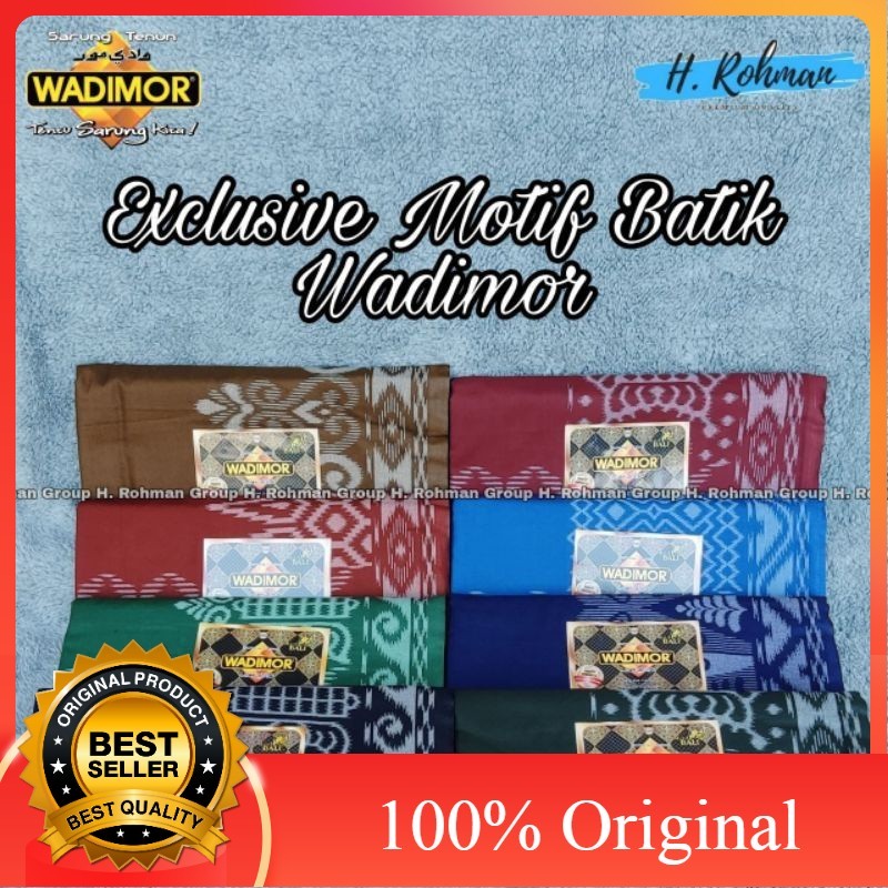 Sarung Tenun Wadimor Motif Batik Bali Ori Terbaru Pria Dewasa