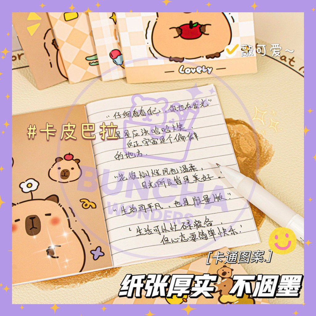 

BW PROMO - Buku Tulis Mini Notebook Motif Capybara Astronot Girl Lucu / Buku Catatan Cartoon Import
