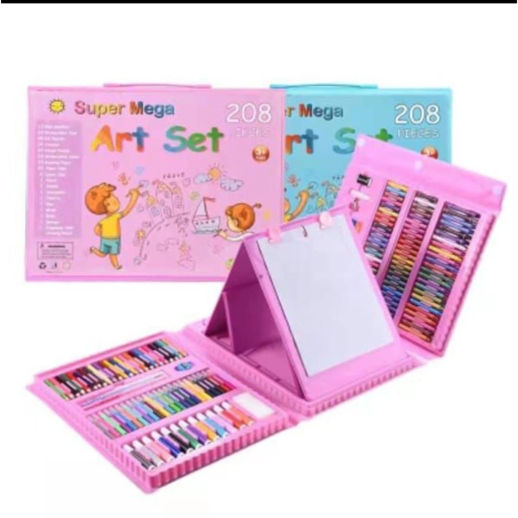 

HAFKAMSHOP Crayon set 208 warna - Crayon art set mewarnai 208pcs in 1 Pensil Krayon (Alat Menggambar atau Mewarnai)