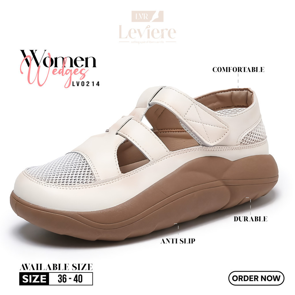 PROMO LVR FREE BOX LV0214 Sepatu Wedges Wanita Gladiator