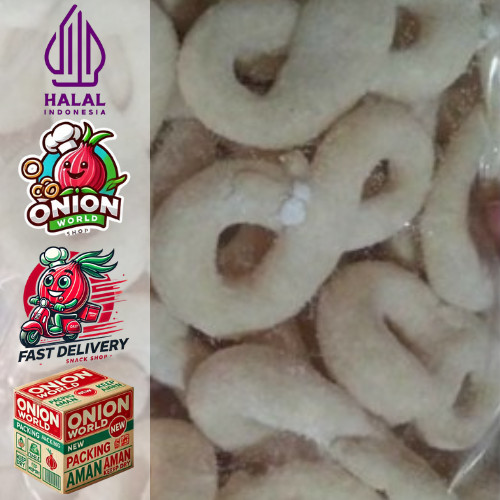 

UWD KUE LADU MANIS 8 500g Kue Gabus Manis bentuk angka delapan kue kering Makanan ringan viral