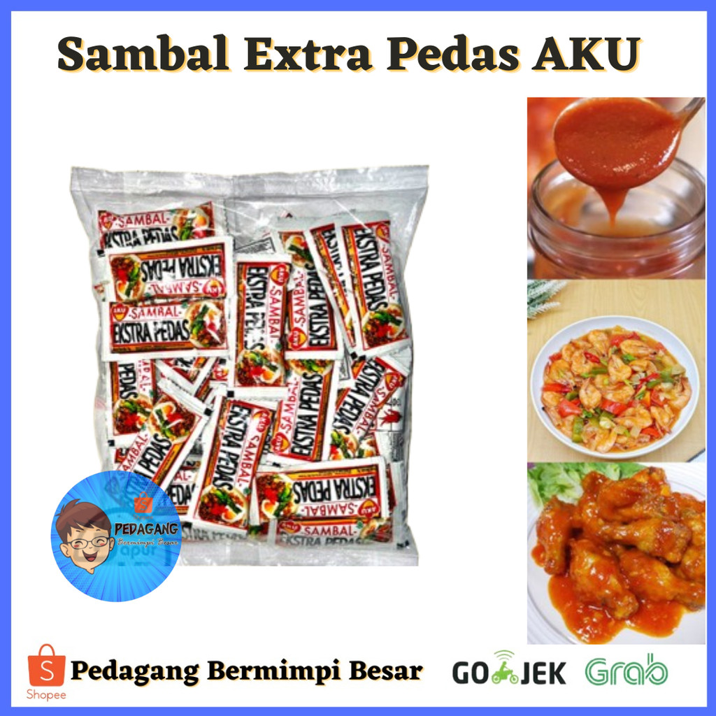 

Sambal Extra Pedas AKU Sachet Isi 50/ Sambal Extra/ Sambal ISI 50sachet