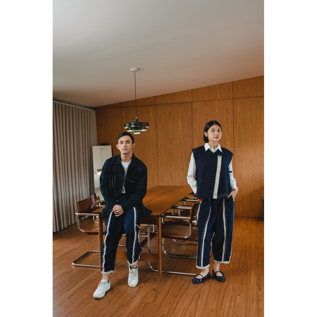 Dama Kara Jalin Jacket Sashiko - S-M