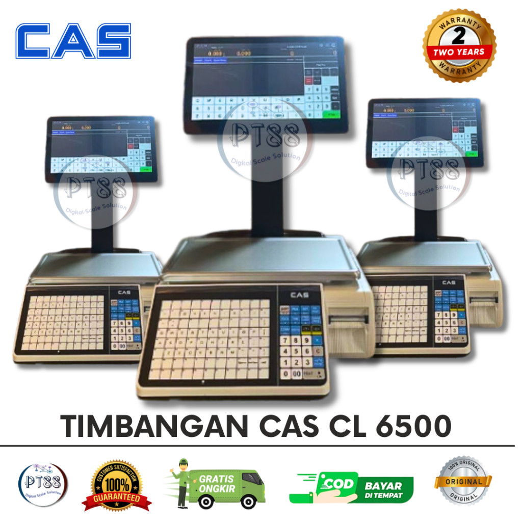 Timbangan Printer Label Stiker CAS CL 6500Ai 30Kg + Kamera Ai / Timbangan Buah Digital 30Kg / Timban