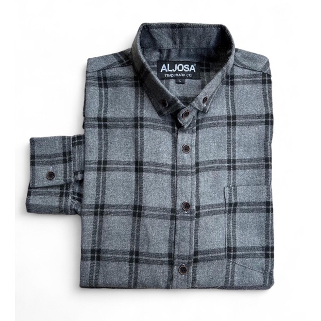 Kemeja Flannel Pria Lengan Panjang Hem Flanel Baju Cowok Motif Kotak Kotak Premium