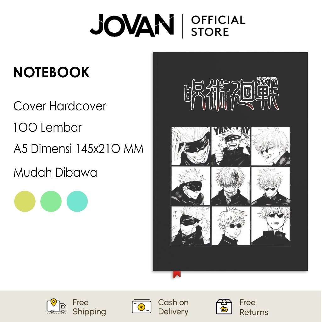 

Notebook Hardcover Custom Satoru Gojo Jujutsu Kaisen 8 Buku Tulis Catatan Note Agenda Planner Jurnal Diary Notebook Anime