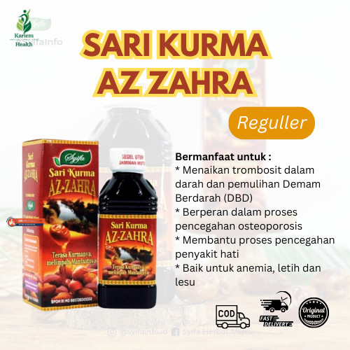 

SARI KURMA AZ ZAHRA & ALJAZIRA, SOLUSI UNTUK ANEMIA, LESU, DAN MENINGKATKAN TROMBOSIT DARAH