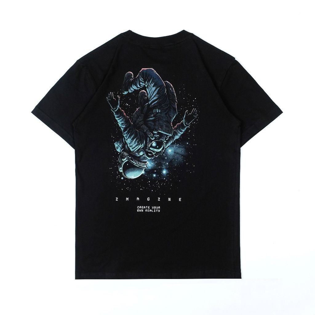 Imagineco Kaos Lengan Pendek Hitam "Astronaut "