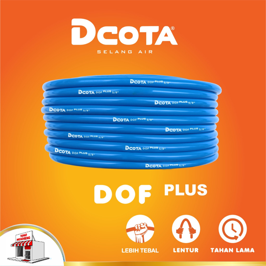 Selang Air 1/2" DCOTA Dof PLUS Biru Slang Taman Setengah Inch Flexible Lentur