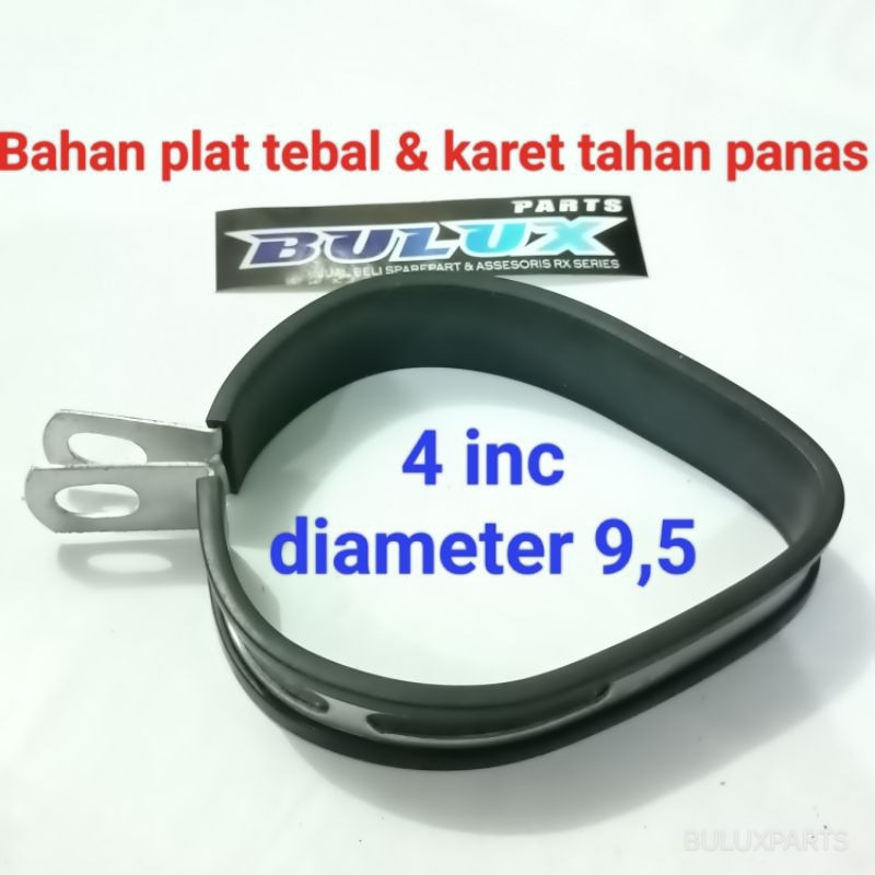 4" KLEM KLEMAN GANTUNGAN SILENCER KNALPOT RACING OVAL