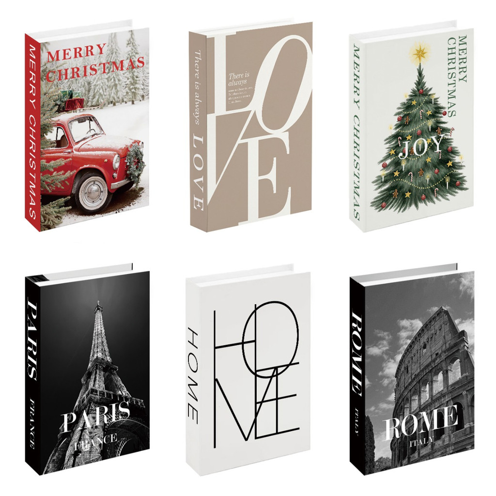 Paris London Luxury Fake Book Storage Box Perfume Decorative Books Home Decor Coffee Table Bedroom C