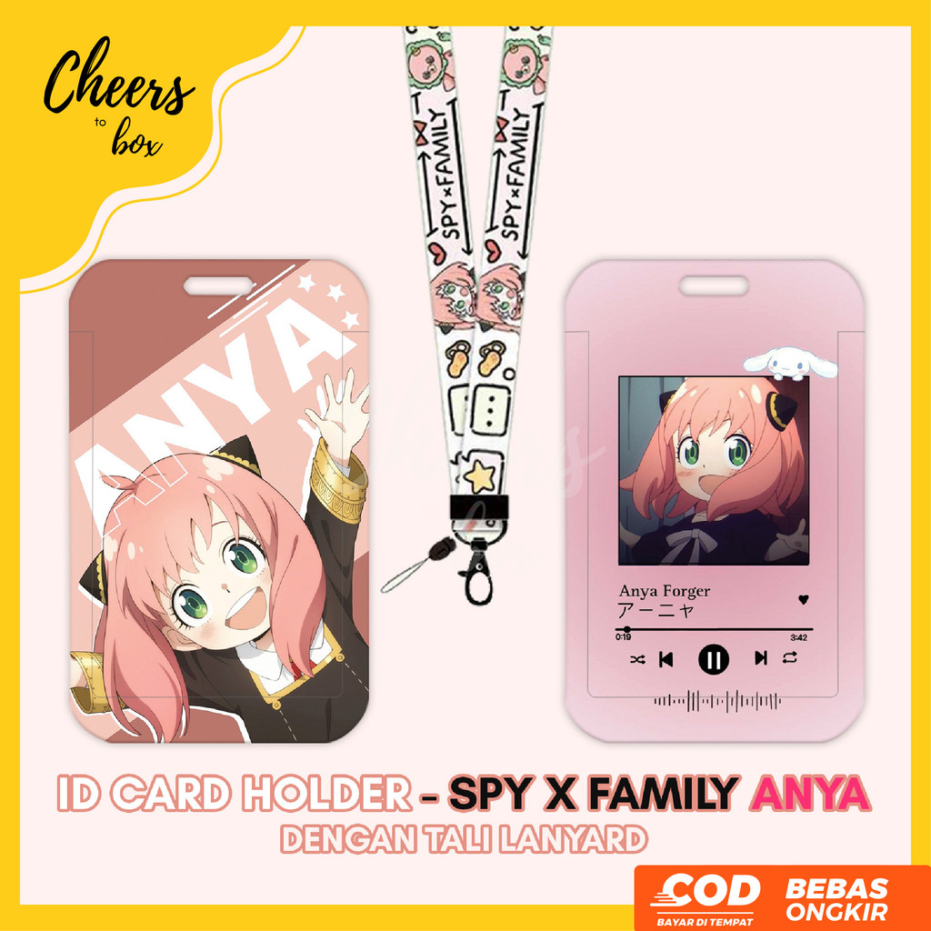 

[N004] ANYA FORGER SPY X FAMILY / Name Tag ID Card Holder dengan Tali Lanyard