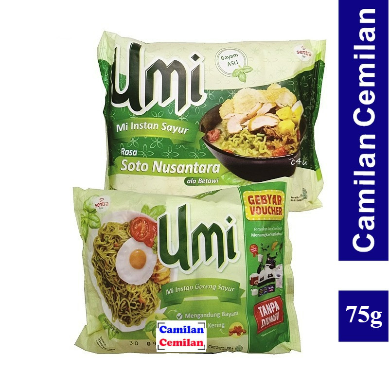 

Mie Instan Umi Mi Goreng Sayur dari Bayam Asli 75 gr