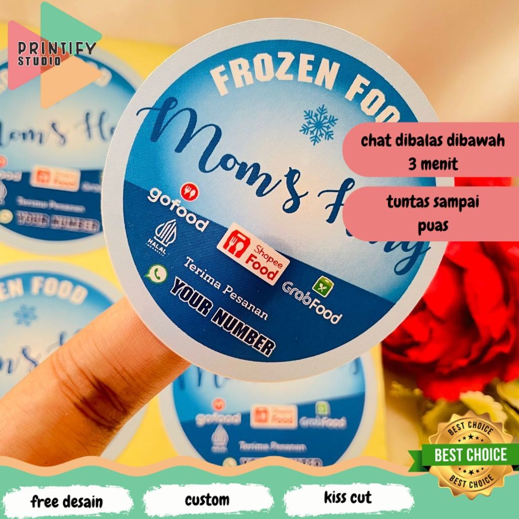 

Printify 2-4 Cetak Label Frozen Food Stiker Chromo Makanan Beku Logo Sticker Free Desain Uk.Kecil