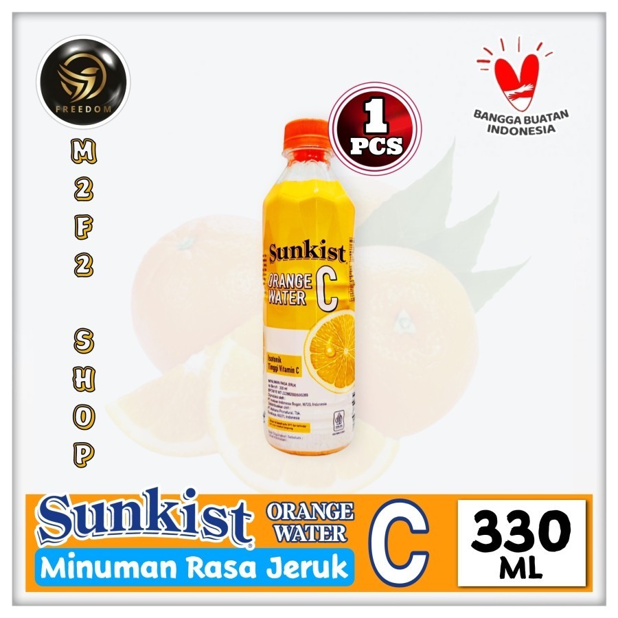 

SUNKIST Orange Jeruk Water C Isotonik Botol Pet - 330 ml (Kemasan Satuan)