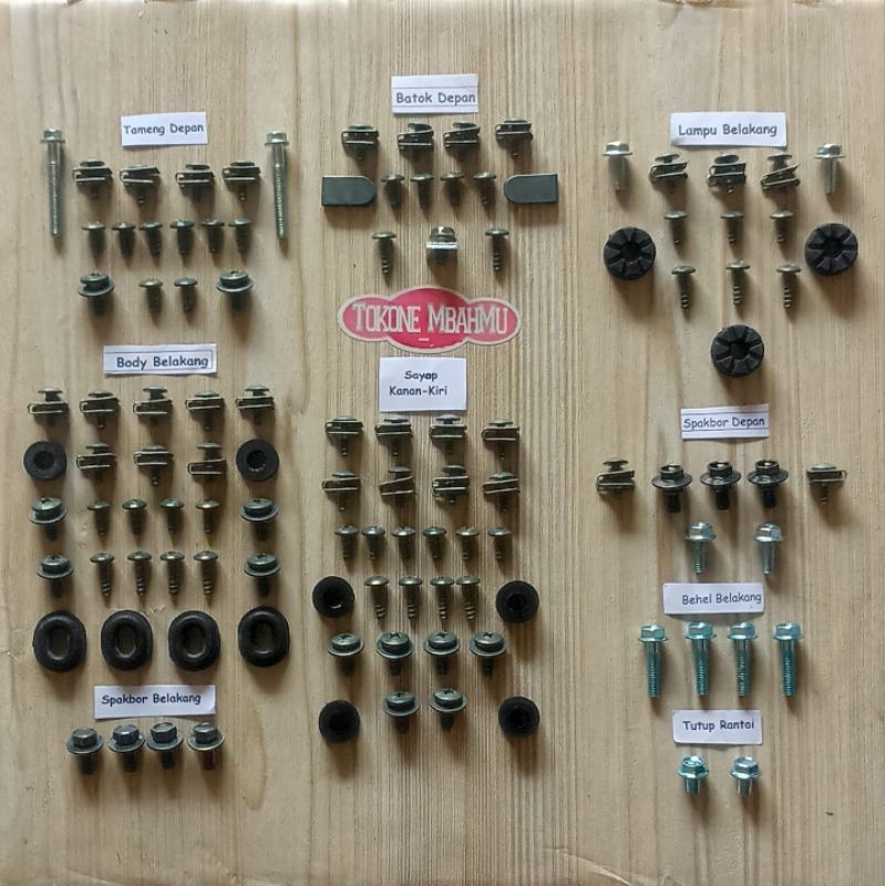 Baut Full Set Cover Body Bodi Yamaha Jupiter Z New Robot Karbu Karburator