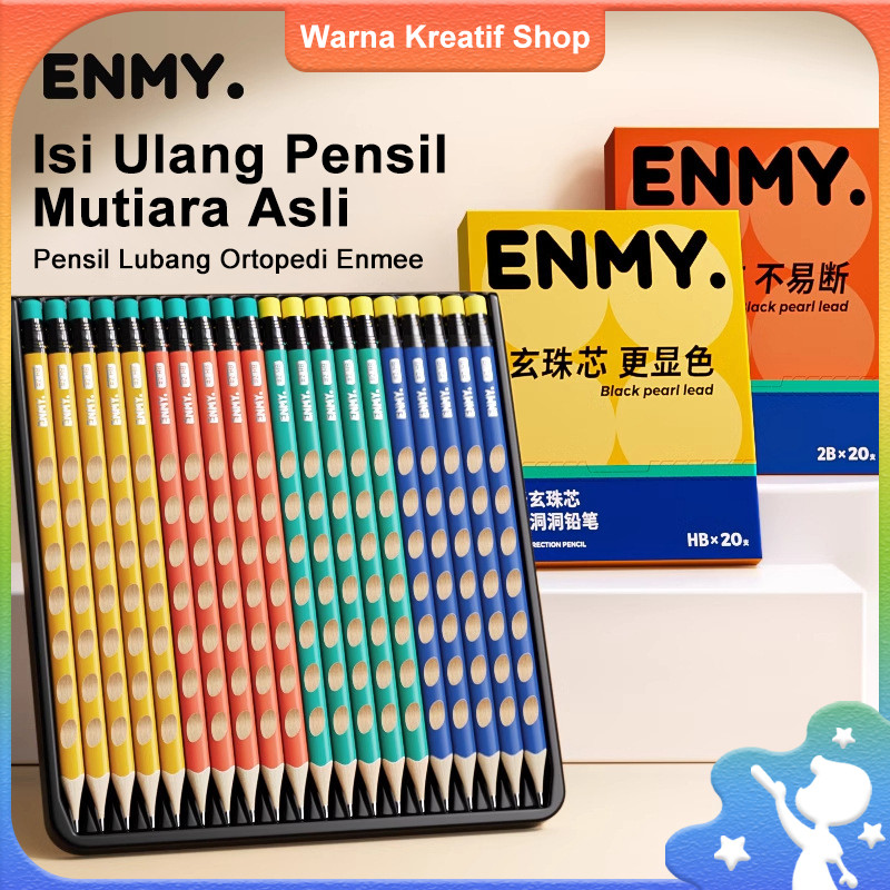 

Enmy Pensil Anak Dengan Desain Segita Inti Hitam Aman Tidak Mudah Patah Dan Warna Jelas