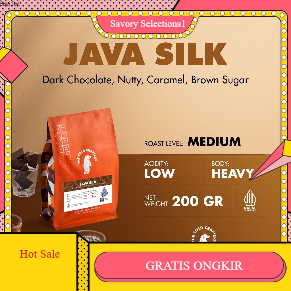 

【SAVORY】DISKON!! Java Silk Espresso Blend Biji Kopi Bubuk
