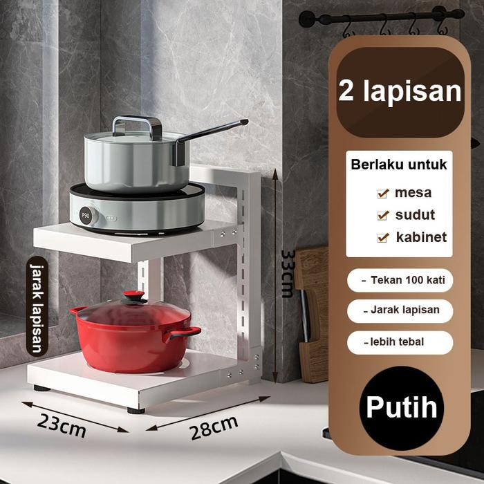TERBARU Rak Panci Multi Fungsi/CF09 Wastafel Dapur Di Bawah Rak Rak Pot Kabinet Atas /Rak Dapur Mini
