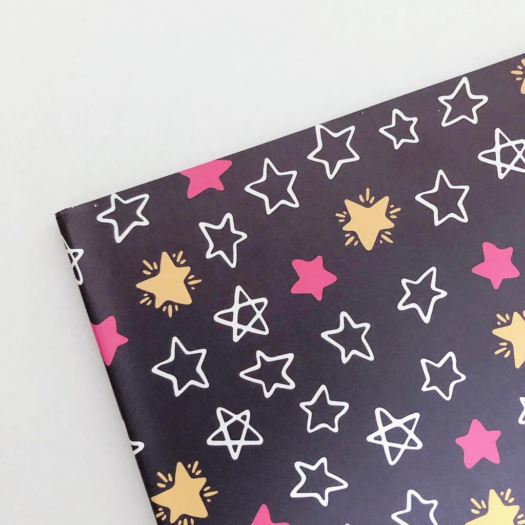 

Kertas Kado Bintang Hitam Medium