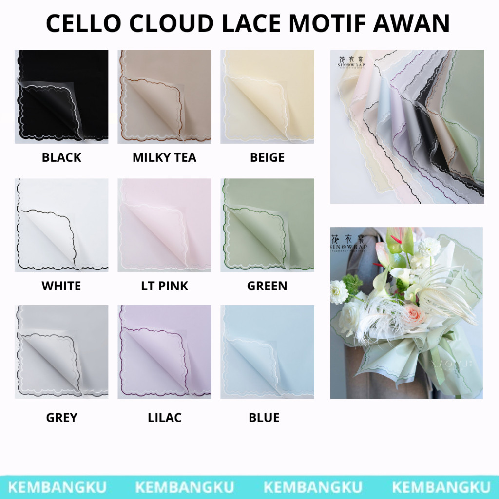 

(Pack)Kertas Cellophane Motif Awan isi 20 lembar