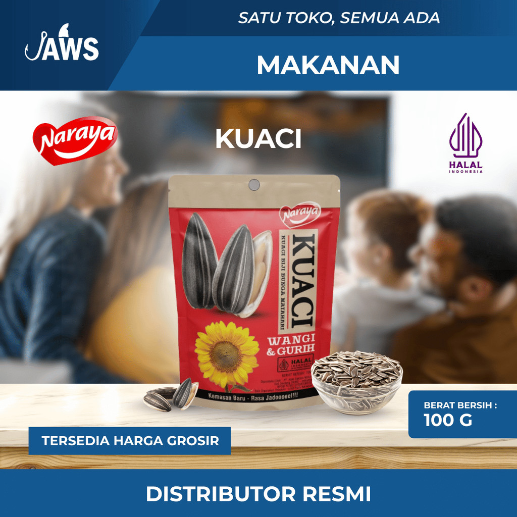 

NARAYA Kuaci Biji Bunga Matahari 100gr Cemilan Praktis Gurih Renyah Spiced