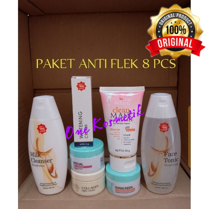 Viva Paket Anti Flek Noda Hitam | Paket Flek Glowing Serum Viva | Paket Perawatan Skincare | Serum G