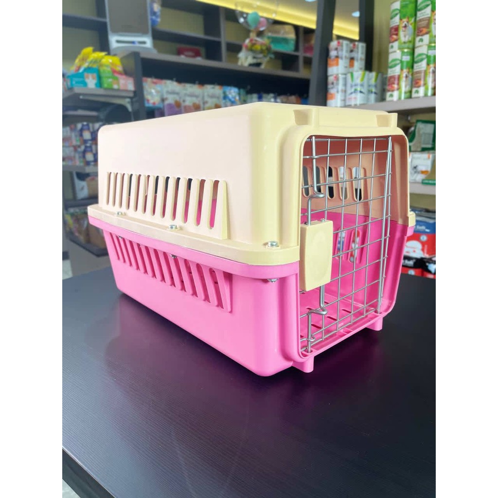 Kandang Kucing Box Travel Pink