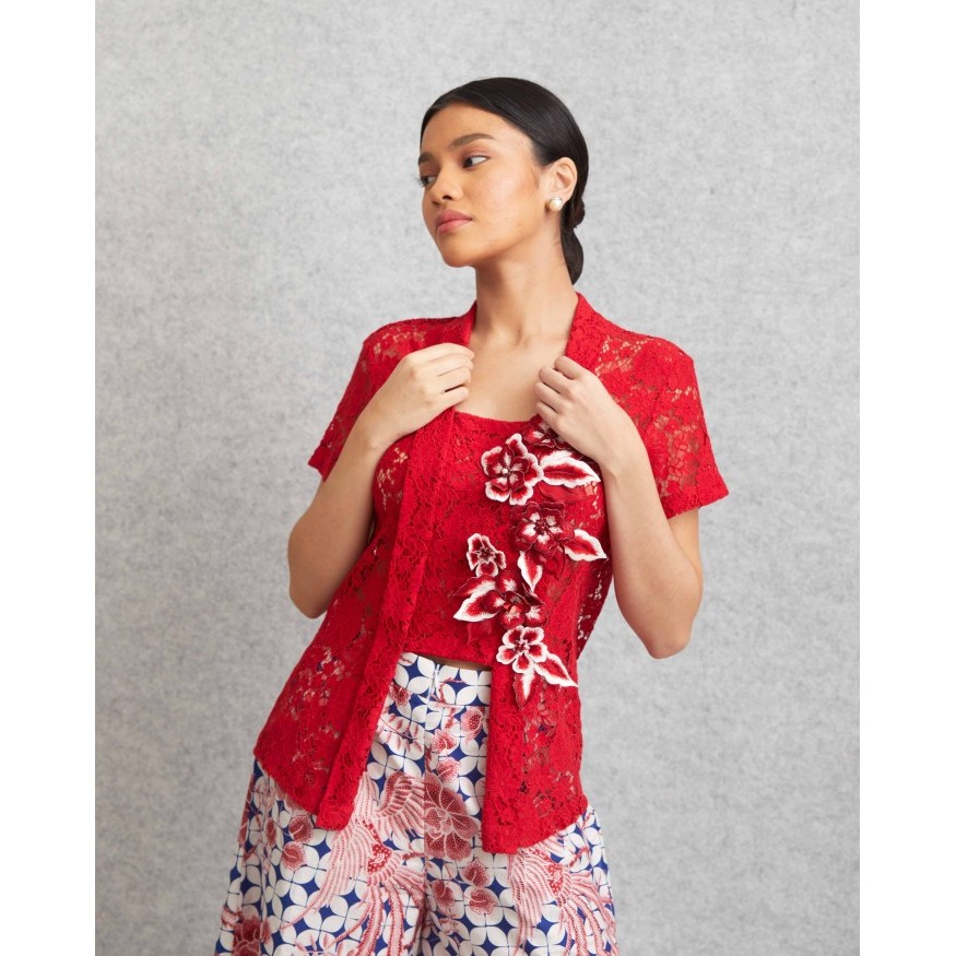

✨LARIS✨ -Dwina Kutubaru (in Red) - Amanda Hartanto Batik - Trini Skirt