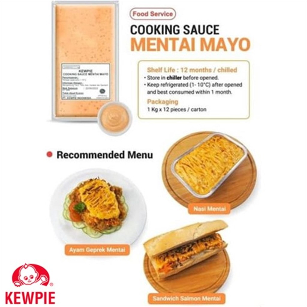 

MENTAI MAYO KEWPIE - 1 KG / COOKING SAUCE MENTAI MAYO KEMASAN 1 KG POUCH
