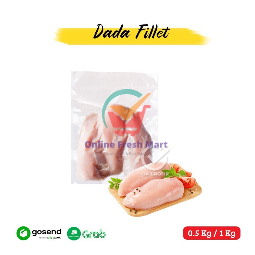 

Dada Ayam Filet Tanpa Kulit dan Tanpa Tulang/Boneless Dada Ayam (1/2 Kg atau 1 Kg) KHUSUS GOSEND - Online Fresh Mart Denpasar