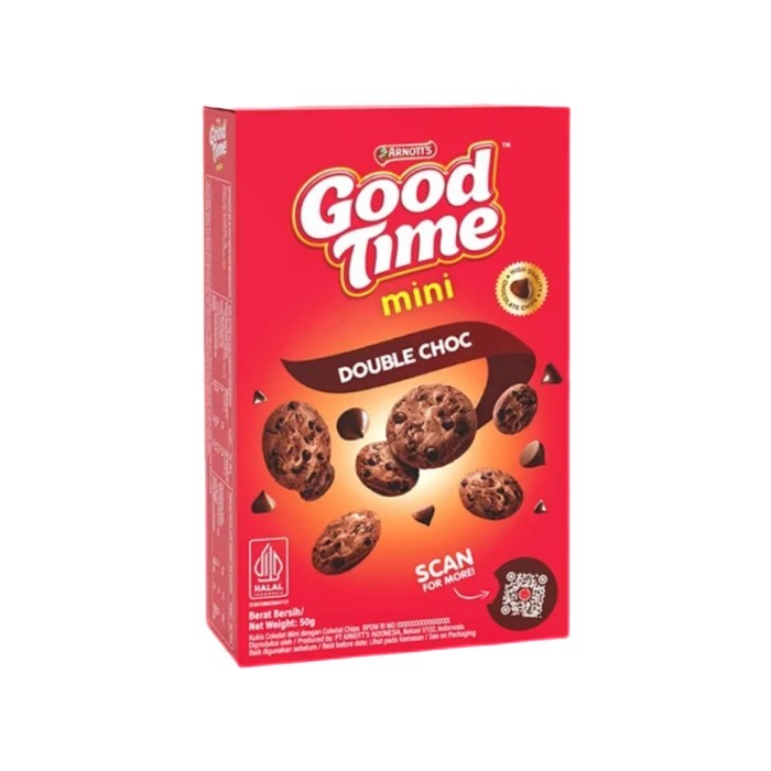 

Good Time Cookies Chocochips Mini Double Choc 50G