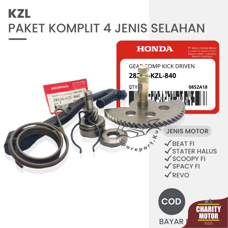 KZL PAKET KOMPLIT ENGKOLAN + AS SELAH + GIGI PINION + PER SELAH MOTOR BEAT FI / SCOOPY FI / SPACY FI