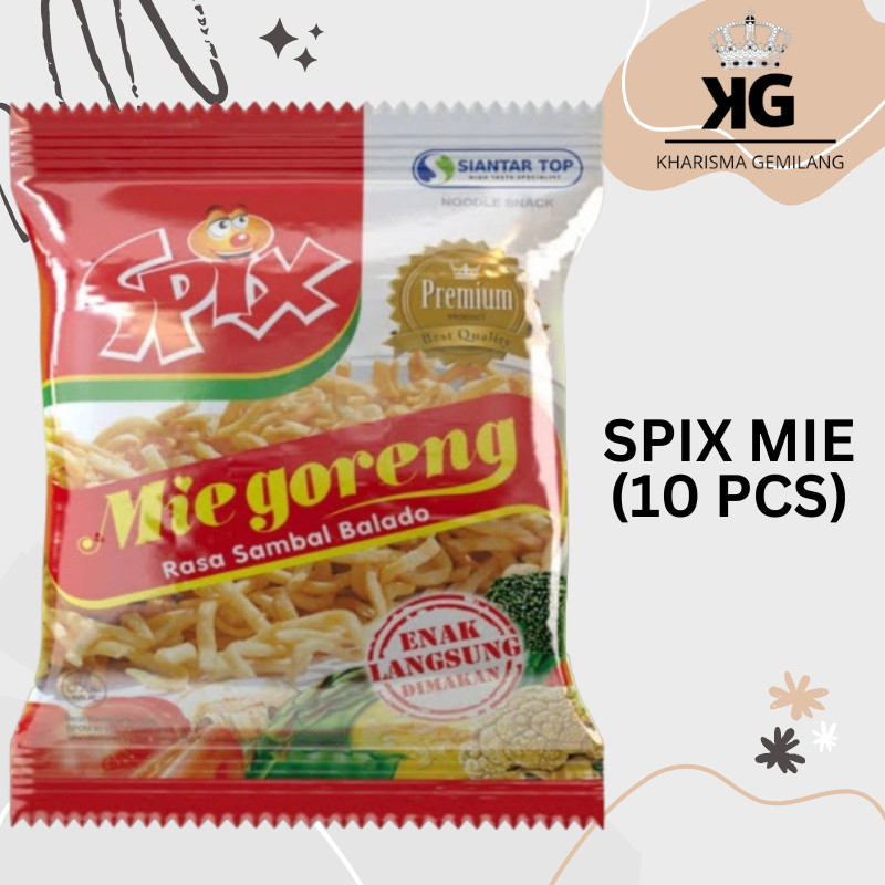 

KG - SPIX MIE (1 Renceng Isi 10 PCS) Mie Kremes Insant Asin Gurih Soba Murah Ranting Anak Dewasa