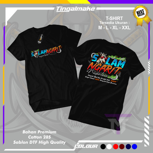 Kaos Distro Salam Ngarit Nusantara Unisex Viral - Kaos Distro Pria Wanita - Kaos Sobat Ngarit - Baju